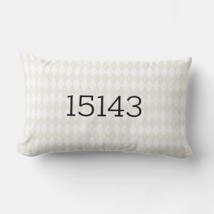 Coussin Rectangle Code postal Arlequin classique Déménager une nouve