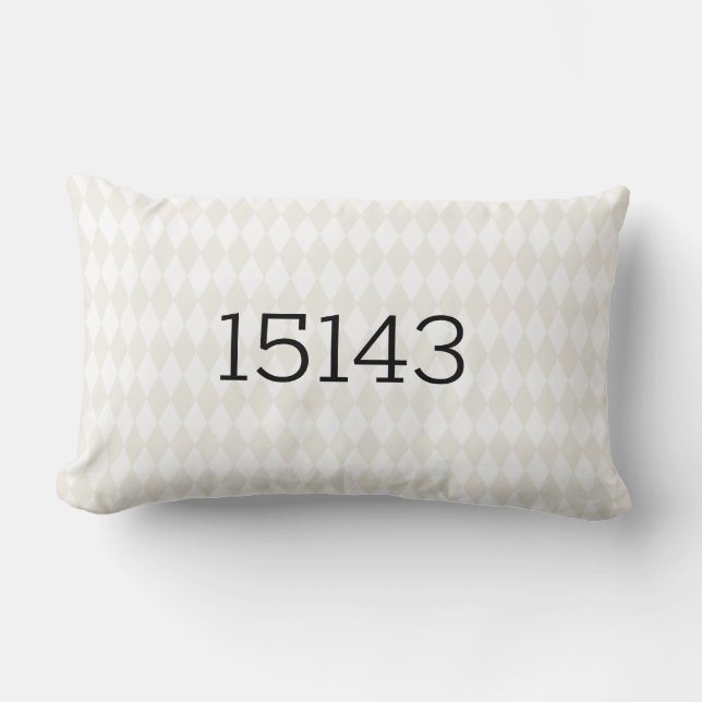 Coussin Rectangle Code postal Arlequin classique Déménager une nouve (Recto)