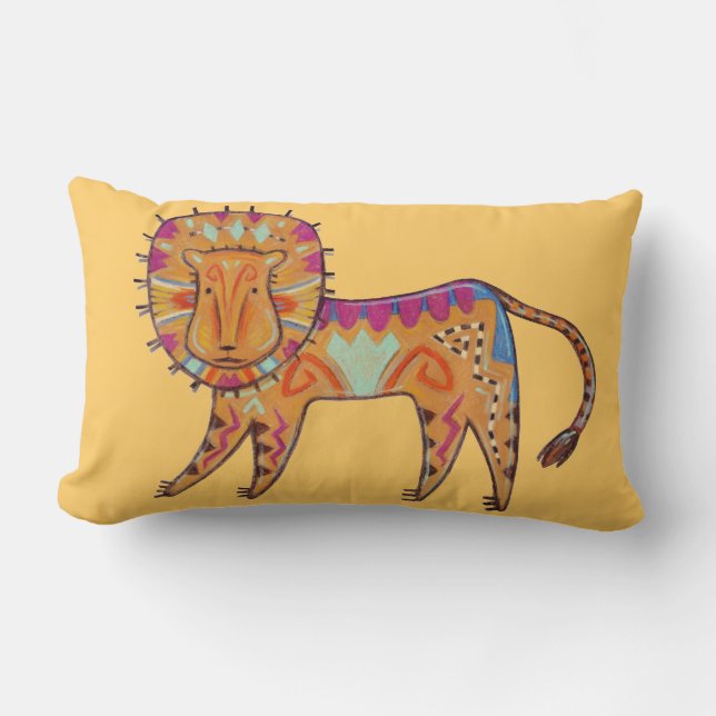 Coussin Rectangle Coeur de lion (Recto)