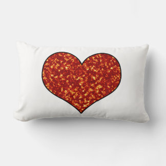 Coussin Rectangle Coeur en feu