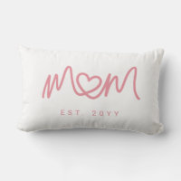 Cœur Simple Écriture Rose Maman Nouvelle Établi