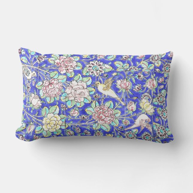 Coussin Rectangle Colibri floral (Recto)
