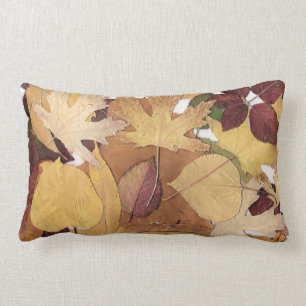 Coussin Rectangle Collage coloré des feuilles d'automne