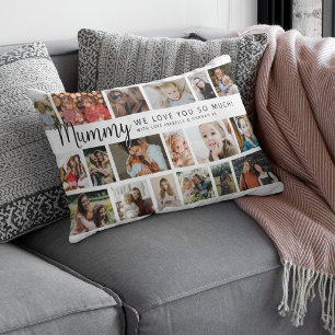 Coussin Rectangle Collage photo personnalisé Mummy 18