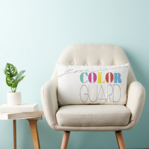 Coussin Rectangle Color Guard Love Color Guard Typographie