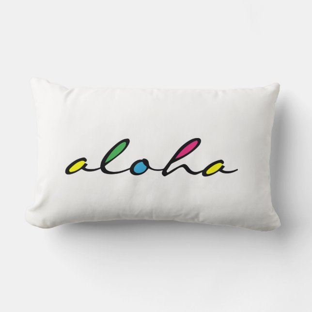 Coussin Rectangle coloré ALOHA (Recto)