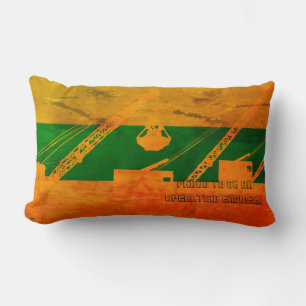 COUSSIN RECTANGLE COLORÉ FIER DE FAIRE FONCTIONNER INGÉNIEER CRANE