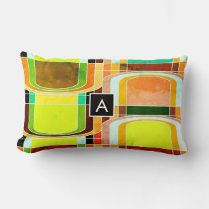 Coussin Rectangle Coloré Funky Retro Inspiré