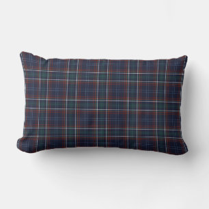 Coussin Rectangle Commonwealth de tartan du Massachusetts
