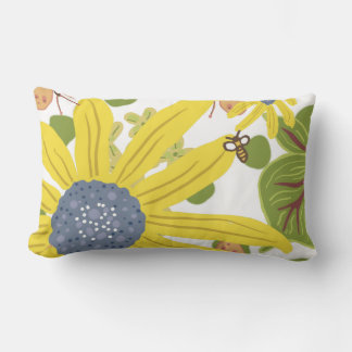 Coussin Rectangle Composition mixte de tournesols