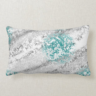 Coussin Rectangle Concepteur orienté de plage bleu vert décoratif