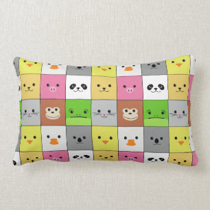 Coussin Rectangle Conception animale colorée mignonne de motif de