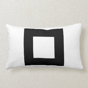 Coussin Rectangle Conception carrée noire et blanche