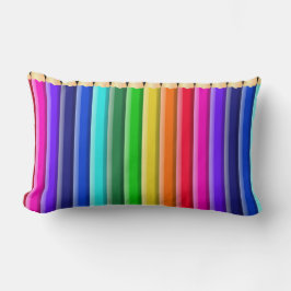 Coussin Rectangle Conception courte de crayons de crayon