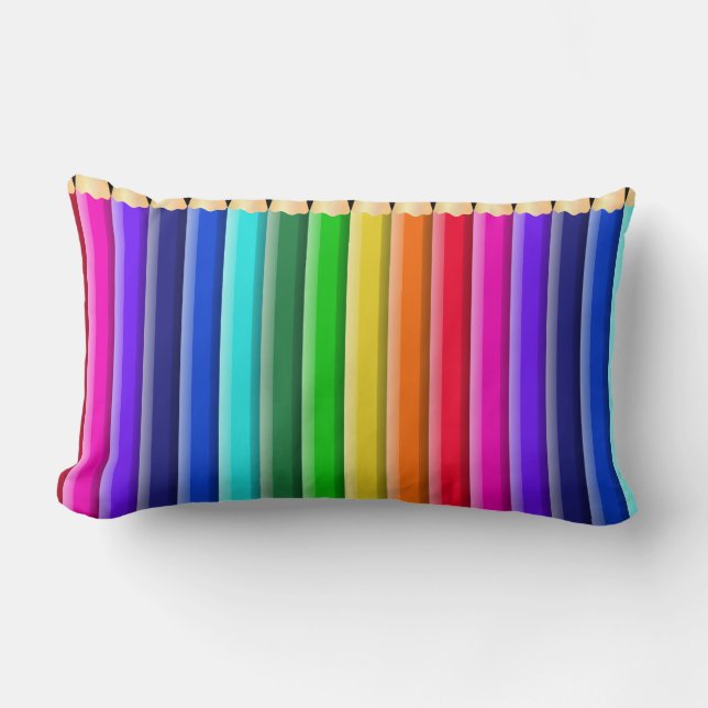 Coussin Rectangle Conception courte de crayons de crayon (Recto)