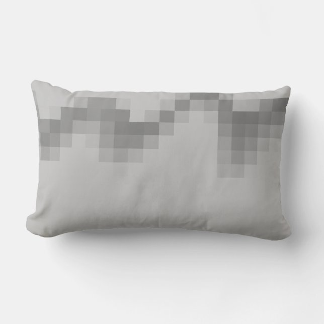 Coussin Rectangle Conception d'abrégé sur gris, vague des places (Recto)