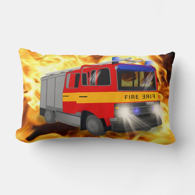 Coussin Rectangle Conception de dessin du moteur cool d'incendie pou (Recto)