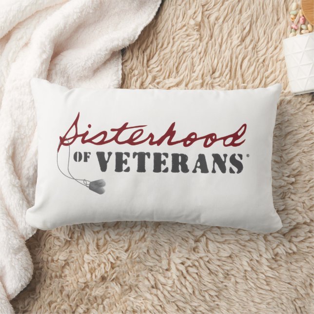 Coussin Rectangle Conception de fierté militaire des sœurs de vétéra (Couverture)