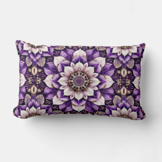 Coussin Rectangle Conception de mandala floral orné