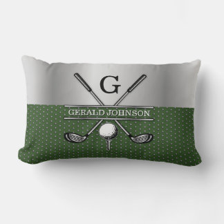 Coussin Rectangle Conception de monogramme de golf personnalisé