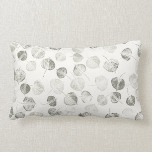 Coussin Rectangle Conception de Motifs en feuilles d'Aspen © Sandy