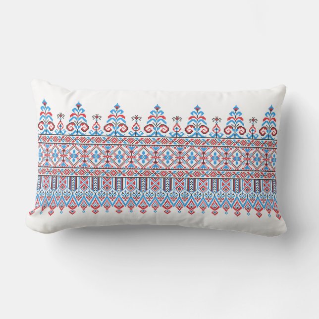 Coussin Rectangle Conception de point de croix (Recto)