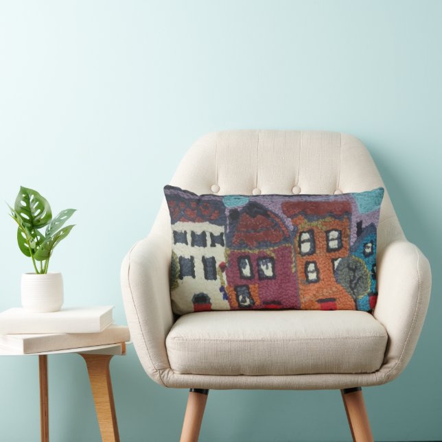 Coussin Rectangle conception de quartier de point de broderie oreill (Chaise)
