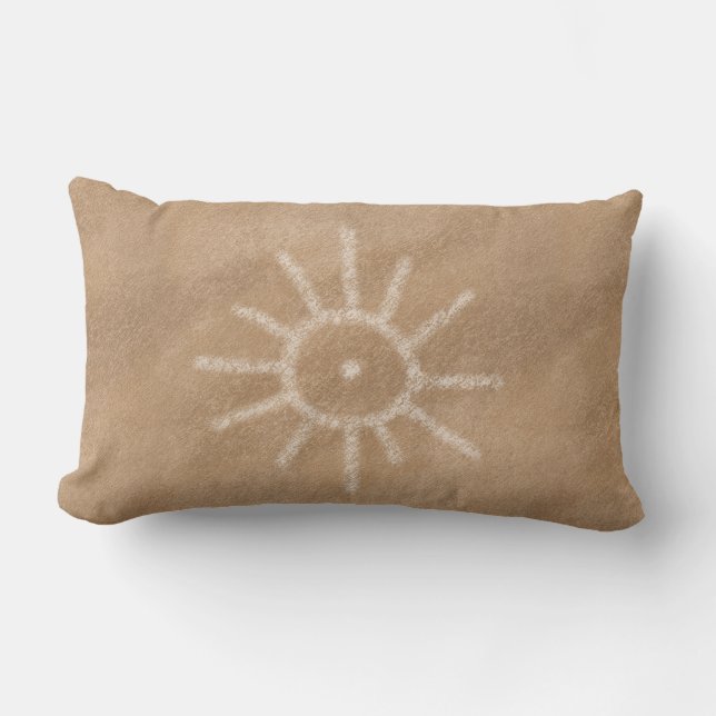 Coussin Rectangle Conception de Sun Petroglyphe du sud-ouest (Recto)