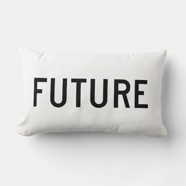Coussin Rectangle Conception du texte | AVENIR Word | Lettres de cou (Recto)