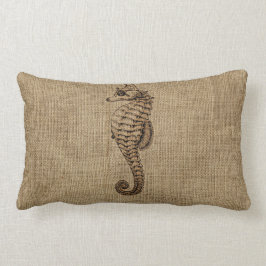 Coussin Rectangle Conception en bronze de vie marine d'illustration