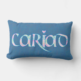 Coussin Rectangle Conception florale des textes de Gallois Cariad