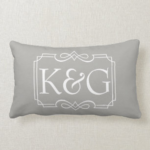 Coussin Rectangle Conception nommée d'initiales