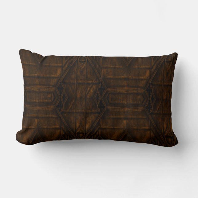 Coussin Rectangle Conception pyramidale tribale africaine (Recto)