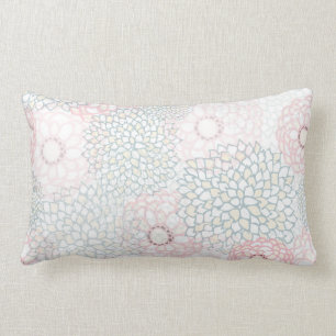 Coussin Rectangle Conception rose et grise d'éclat de fleur
