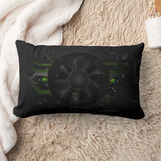 Coussin Rectangle Confort futuriste : Conception de coeur haute tech (Couverture)