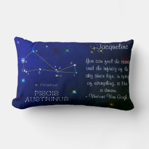 Coussin Rectangle Constellation de l'hémisphère Sud Piscis Austrinus