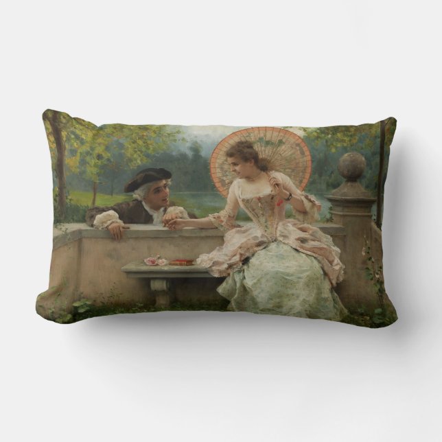 Coussin Rectangle Conversation abominable dans le parc (Recto)