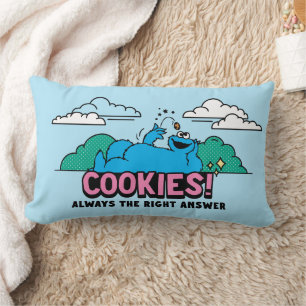 Coussin Rectangle Cookie Monster Les cookies sont toujours la bonn