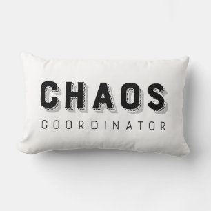 Coussin Rectangle Coordinateur du Chaos Typographie
