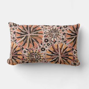 Coussin Rectangle Copie tribale de mandala, Taupe Tan et beige