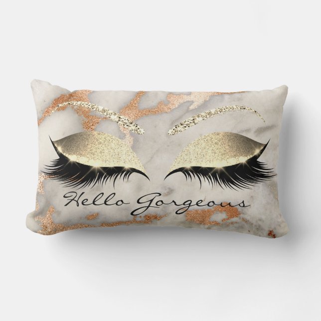 Coussin Rectangle Coral Copper Marbre Lashes Rose Gorgee (Recto)