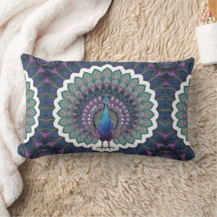Coussin Rectangle Cosmic Peacock Mandala Thlow