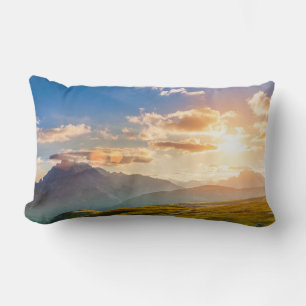 Coussin Rectangle Coucher de soleil dans les montagnes