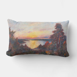 Coussin Rectangle Coucher de soleil sur la côte (par Kimon Loghi)