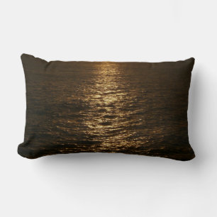 Coussin Rectangle Coucher du soleil sur l'eau Photographie de l'océa