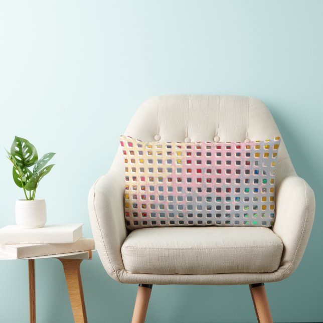 Coussin Rectangle Couleur dans la grille (Chaise)