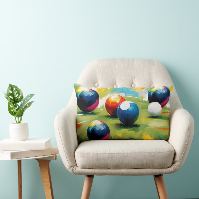 Coussin Rectangle Couleur Des Boules De Pelouse, (Chaise)