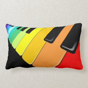 Coussin Rectangle Couleurs de partie de musique de clavier