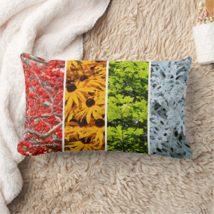 Coussin Rectangle Couleurs du Quadriptych des saisons changeantes