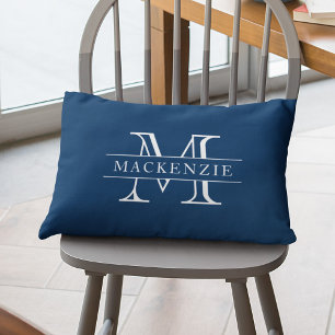 Coussin Rectangle Couleurs modifiables Nom de bordure classique Mono